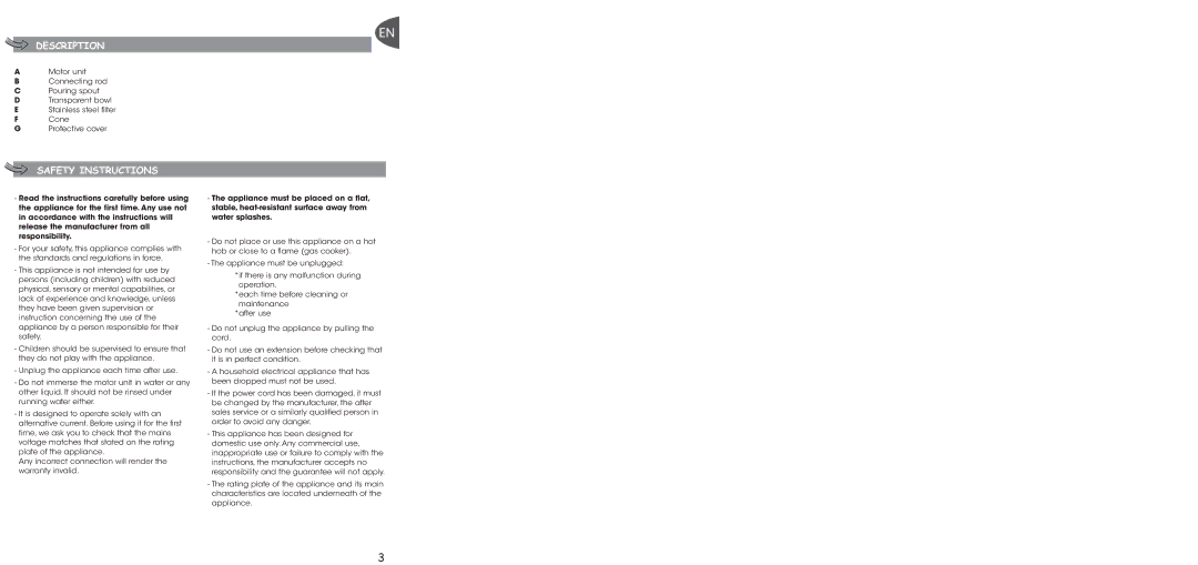 Tefal ZP101041, ZN25013E manual Safety Instructions 