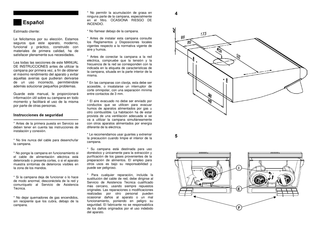 Teka C-710, C-920, C-810 manual Español, Instrucciones de seguridad 