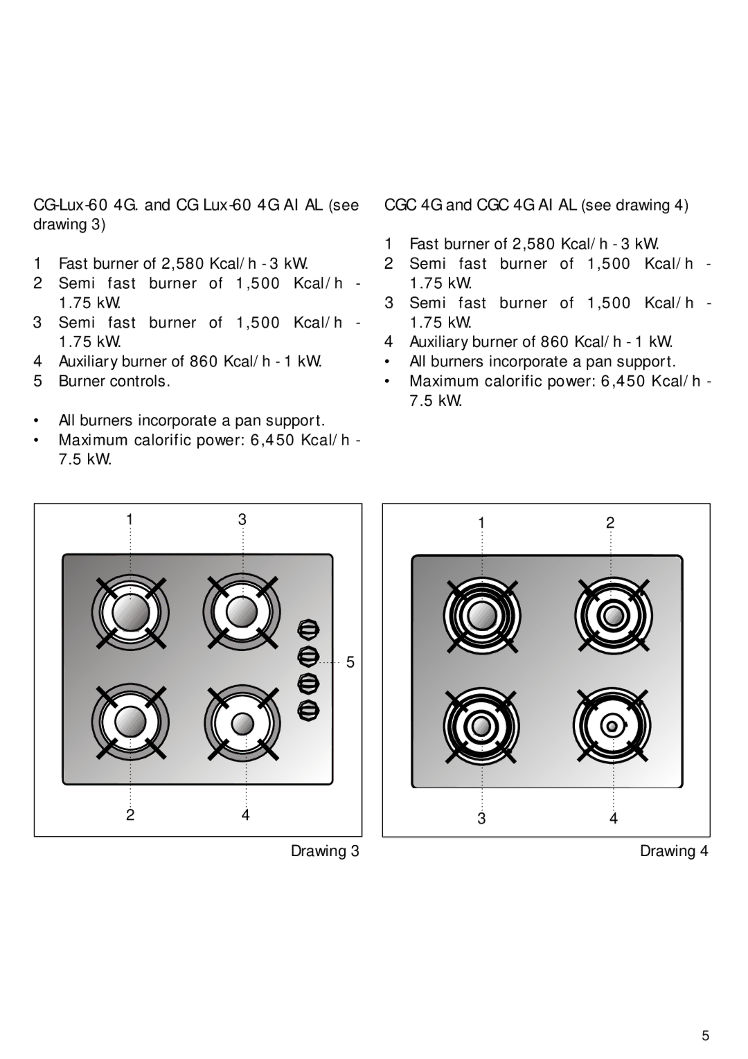 Teka CG.1 3G. 1P CG Lux-60 4G., CG Lux-60 4G. Al AL, CG Lux-70 4G. manual 