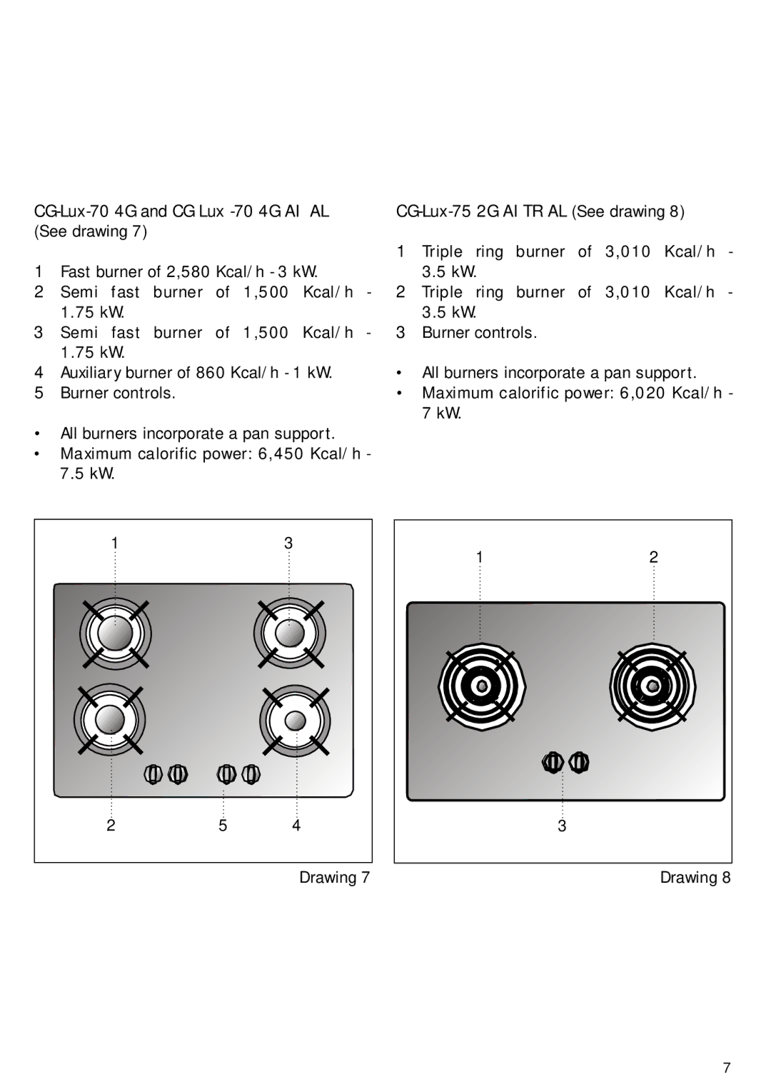 Teka CG Lux-70 4G., CG Lux-60 4G. Al AL, CG.1 3G. 1P CG Lux-60 4G. manual 