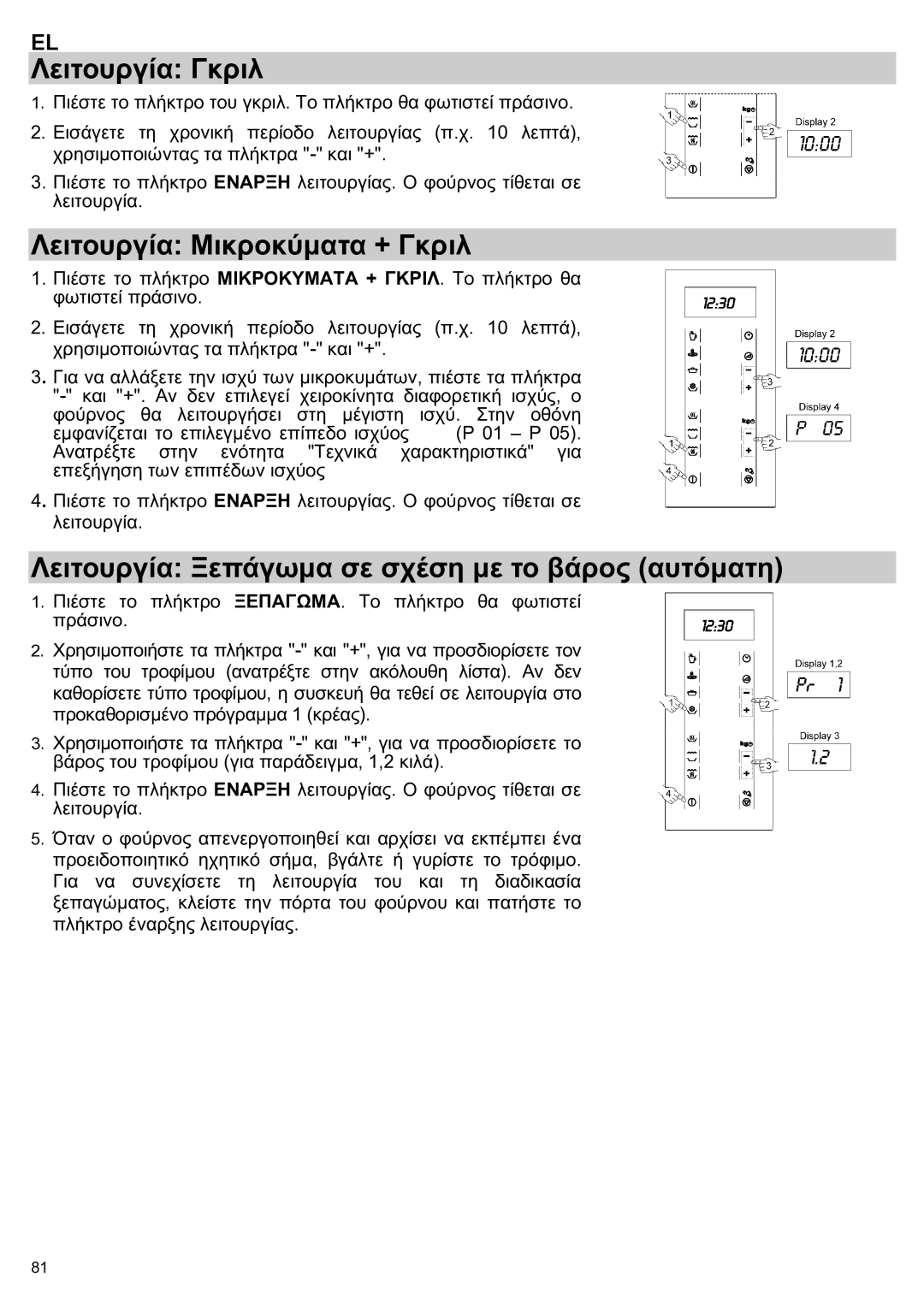 Teka ieka MWL 20 BIT Λειτουργία Γκριλ, Λειτουργία Μικροκύματα + Γκριλ, Λειτουργία Ξεπάγωμα σε σχέση με το βάρος αυτόματη 