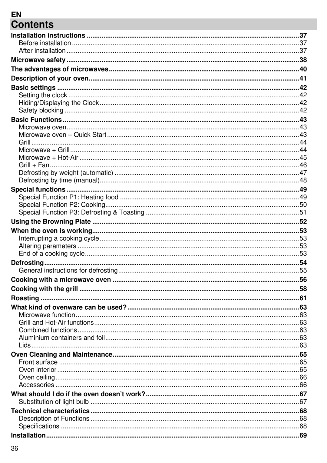 Teka MC 32 BIS manual Contents 