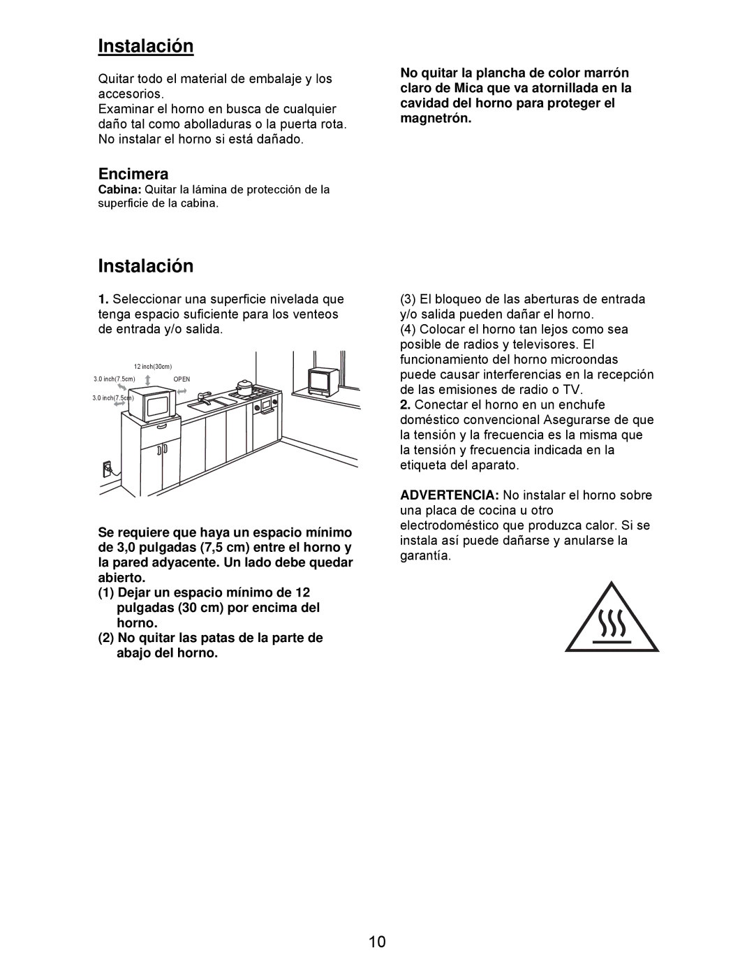 Teka MW 21 IMS INOX manual Instalación 