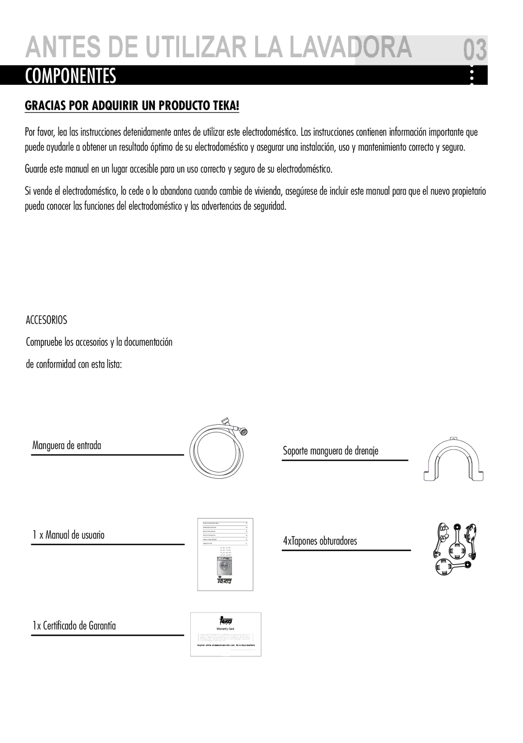 Teka TK2 1280 I, TK2 1070 S, TKM 1200 manual Ora, Gracias POR Adquirir UN Producto Teka 