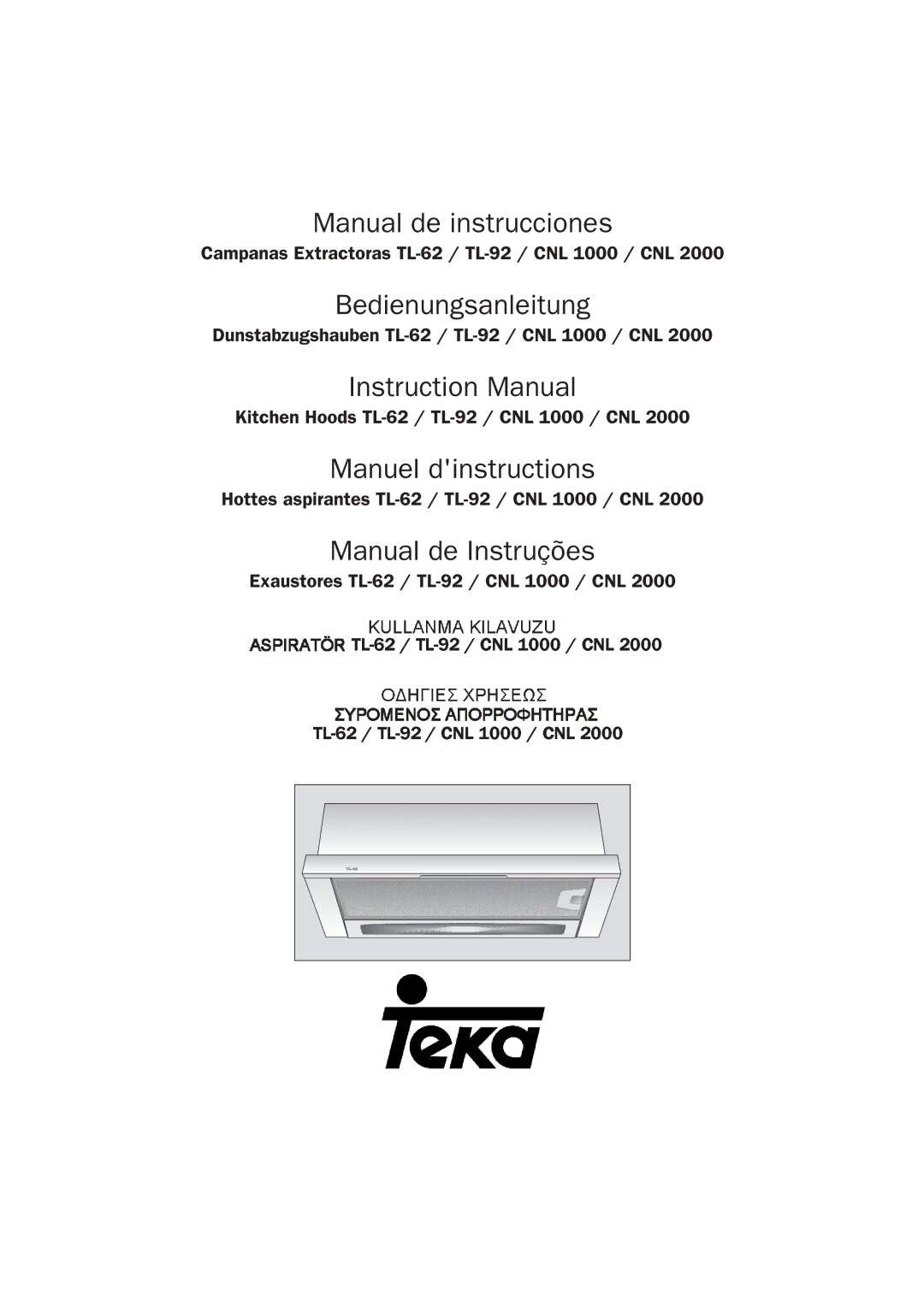 Teka TL-62 manual Manual de instrucciones 