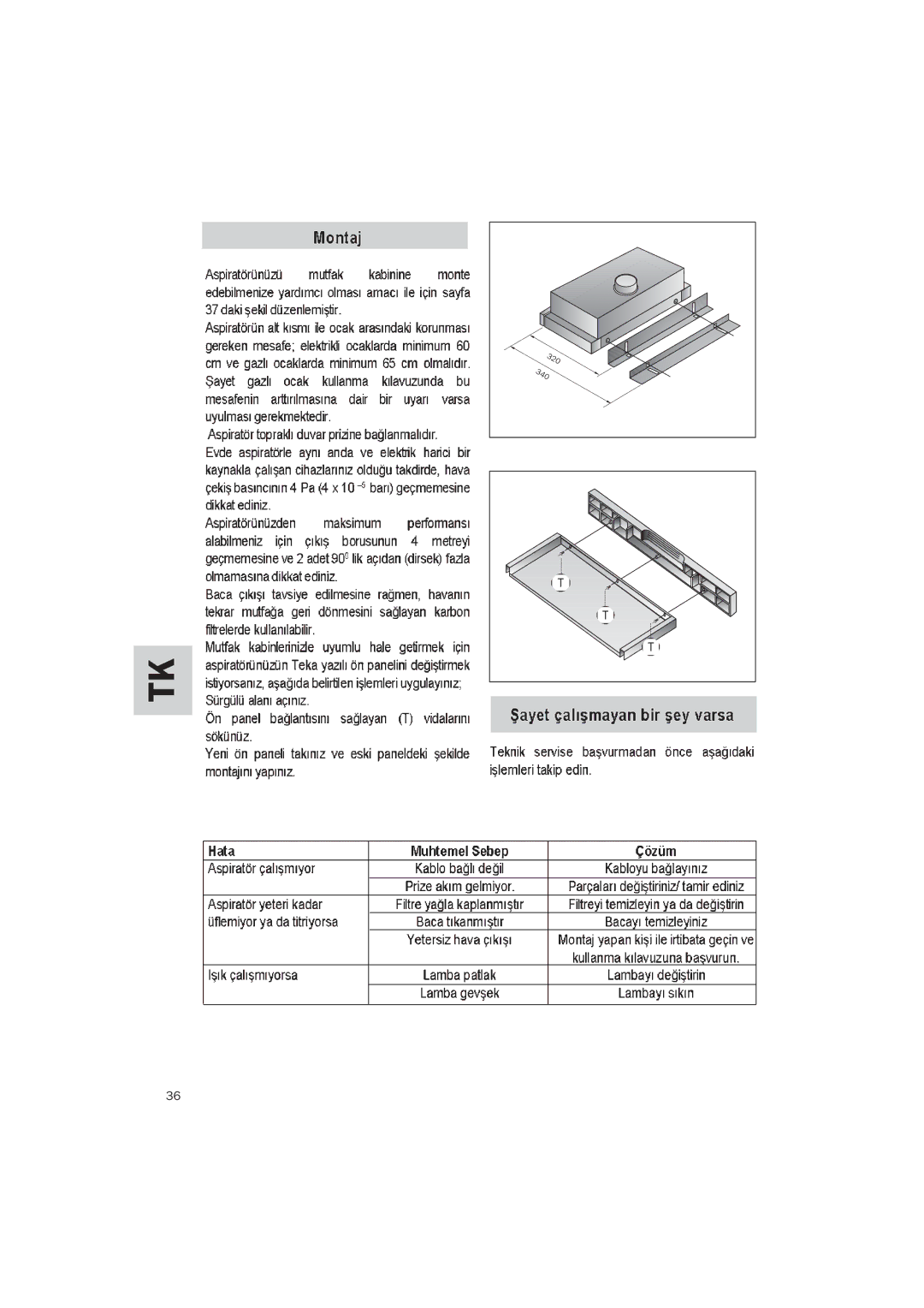 Teka TL-62 manual 320 