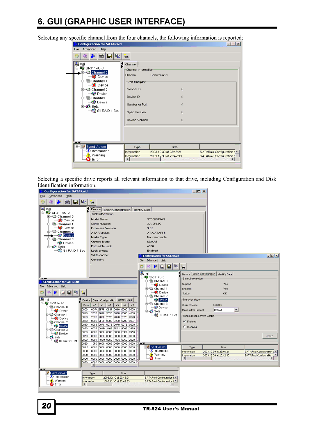 Tekram Technology TR-824 manual GUI Graphic User Interface 