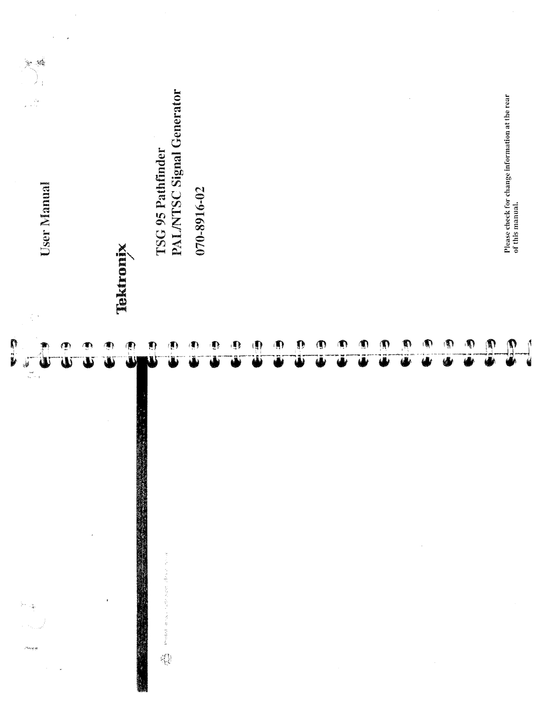 Tektronix 070-8916-02 manual 