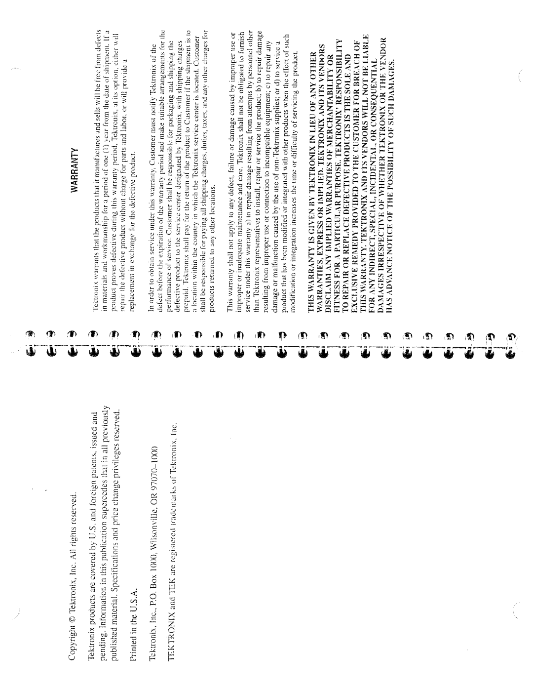 Tektronix 070-8916-02 manual 