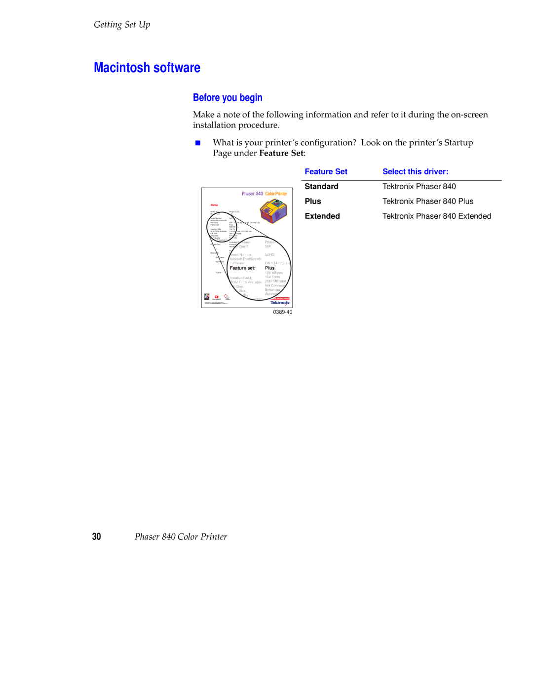 Tektronix 071-0389-00 setup guide Macintosh software, Before you begin 