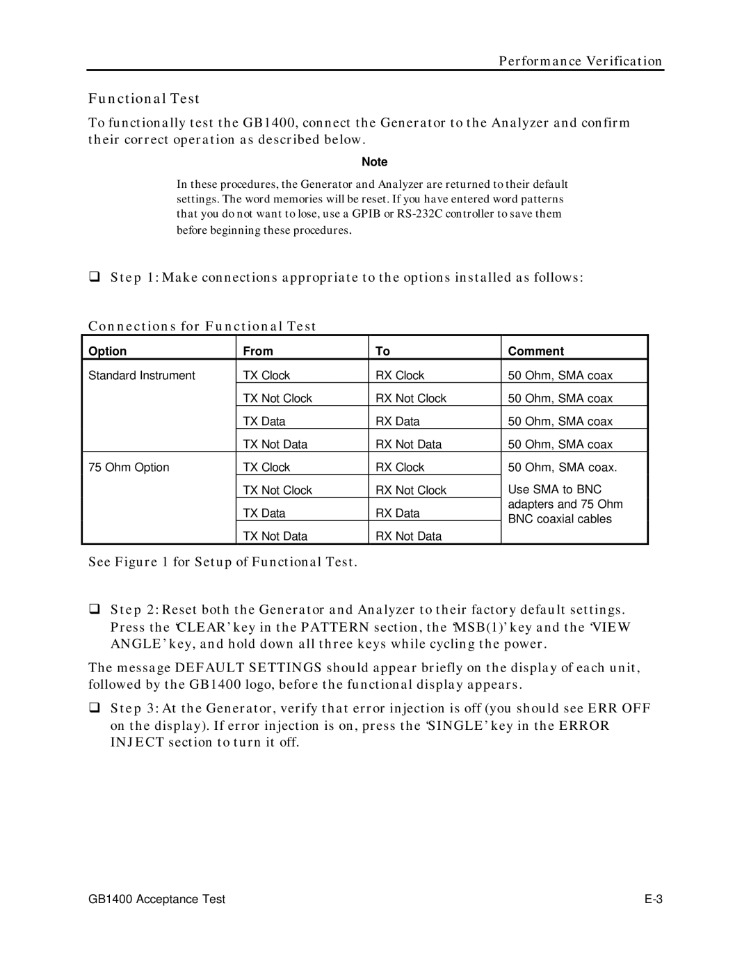 Tektronix 071-0590-00 user manual Functional Test 