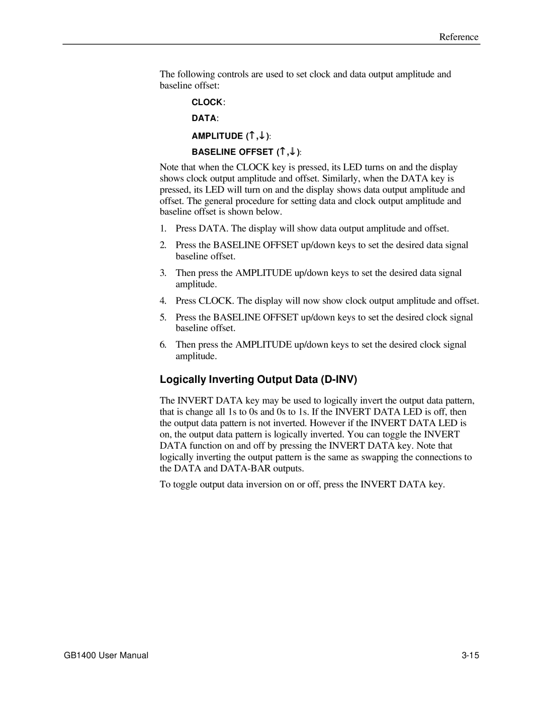 Tektronix 071-0590-00 user manual Logically Inverting Output Data D-INV 