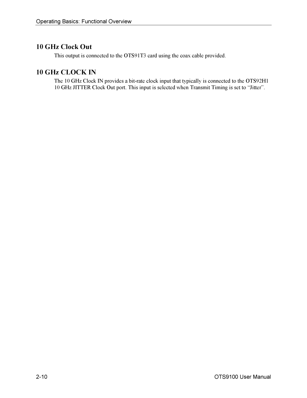 Tektronix 071-0855-05 user manual GHz Clock Out 