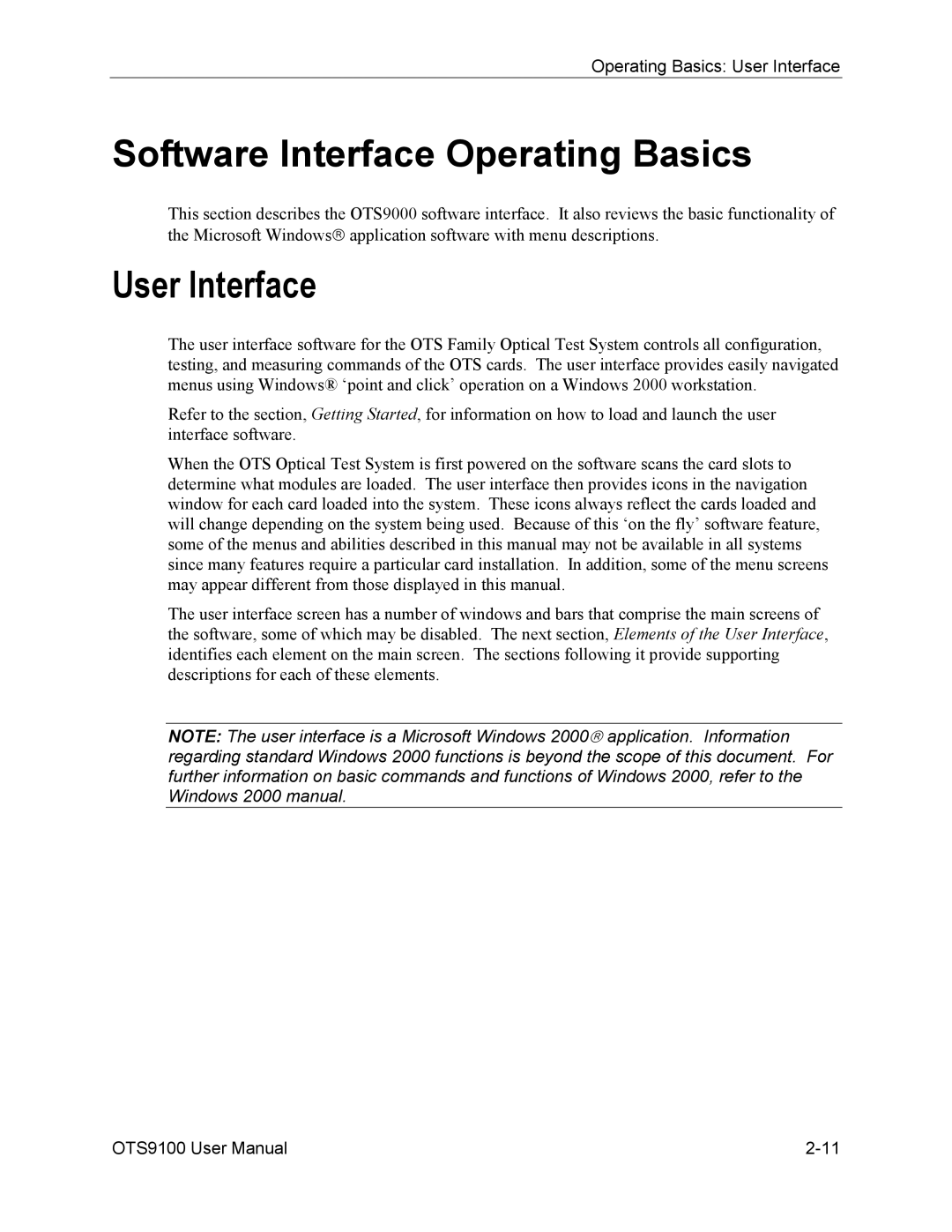 Tektronix 071-0855-05 user manual Software Interface Operating Basics 