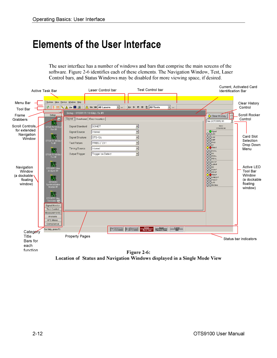 Tektronix 071-0855-05 user manual Elements of the User Interface 