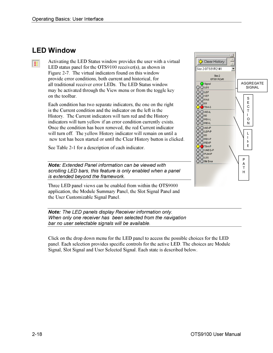 Tektronix 071-0855-05 user manual LED Window 