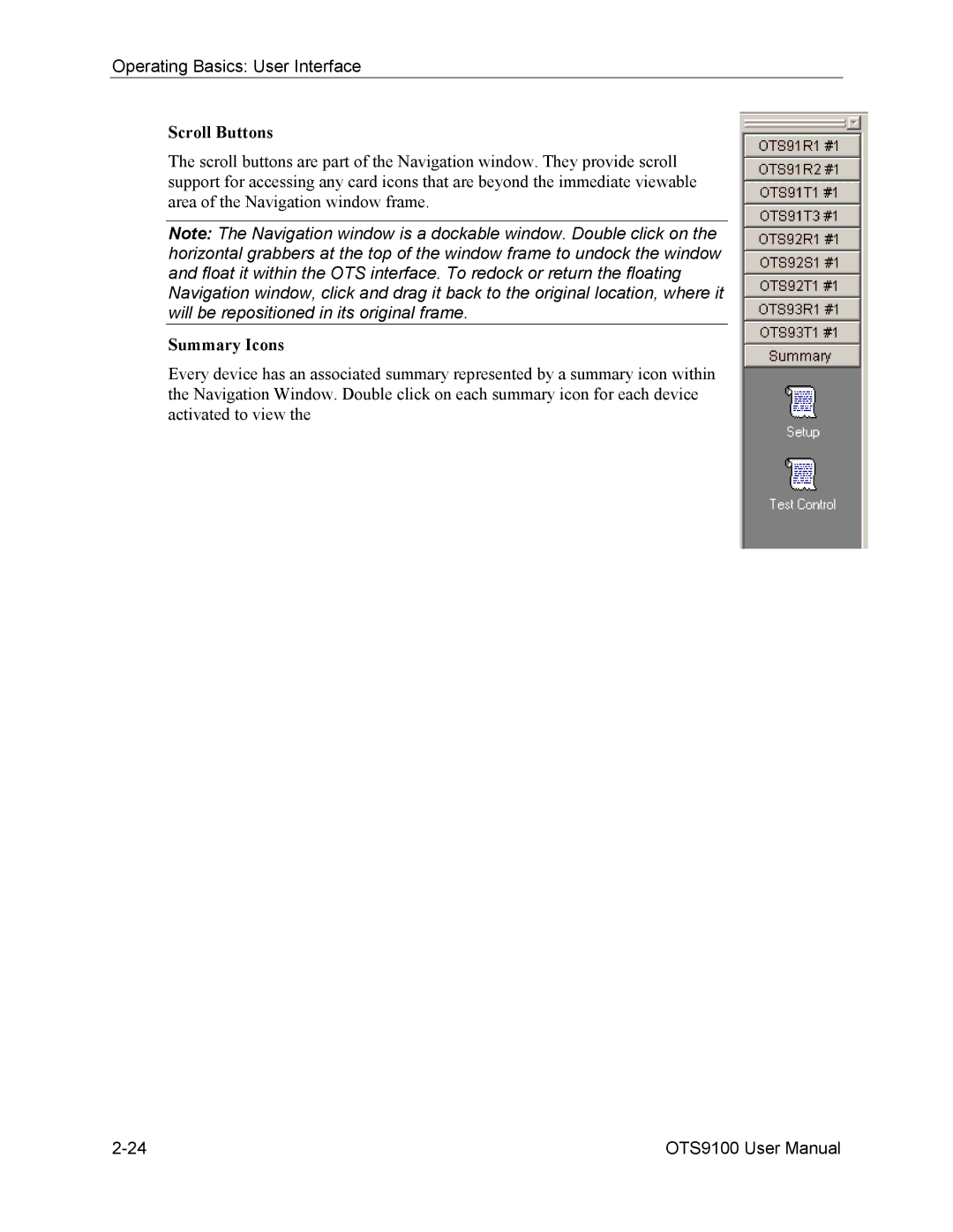 Tektronix 071-0855-05 user manual Scroll Buttons, Summary Icons 