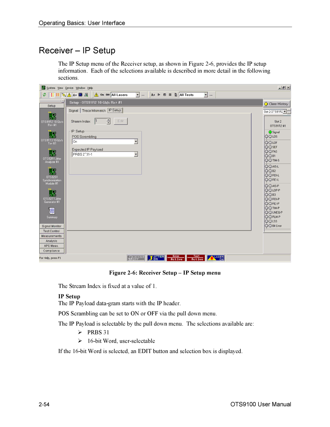 Tektronix 071-0855-05 user manual Receiver IP Setup 