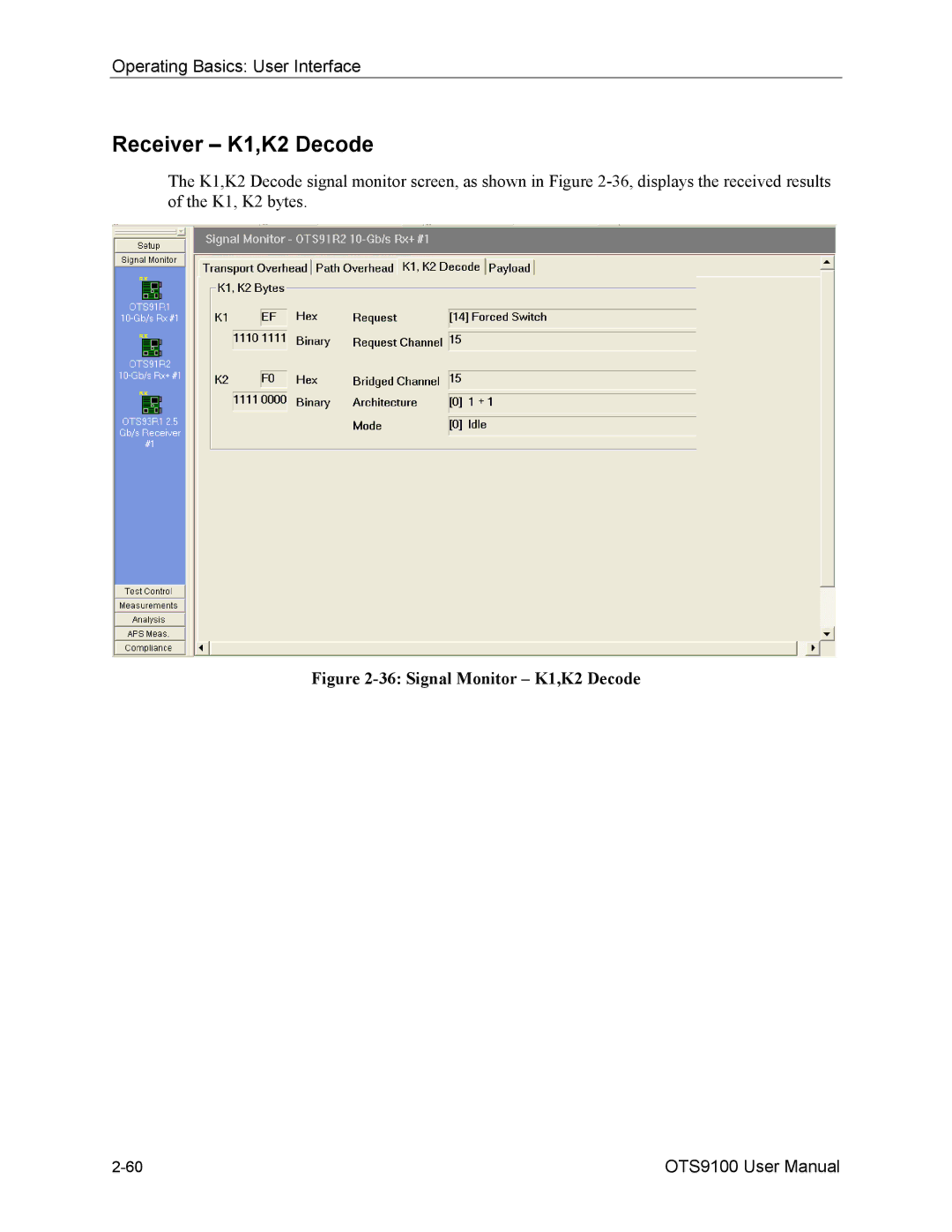 Tektronix 071-0855-05 user manual Receiver K1,K2 Decode, Signal Monitor K1,K2 Decode 