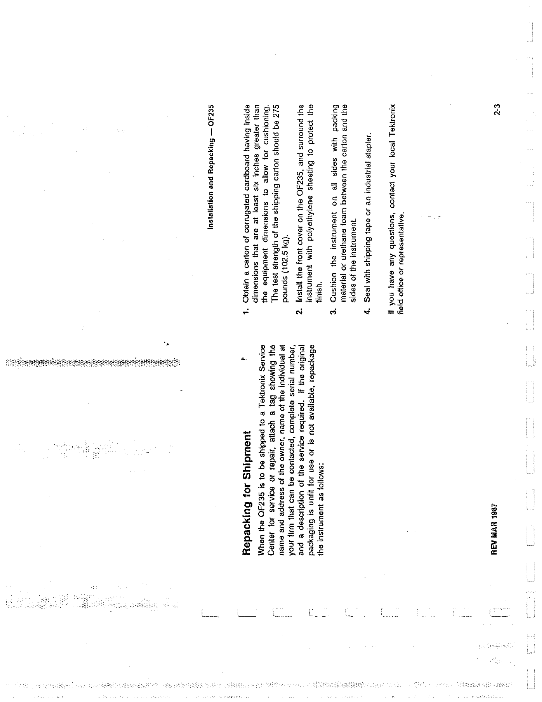 Tektronix 0F235 manual 