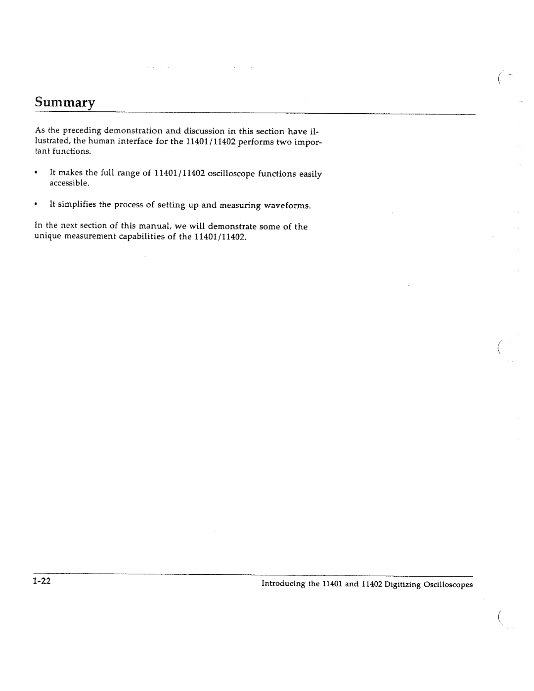 Tektronix 11401, 11402 manual 