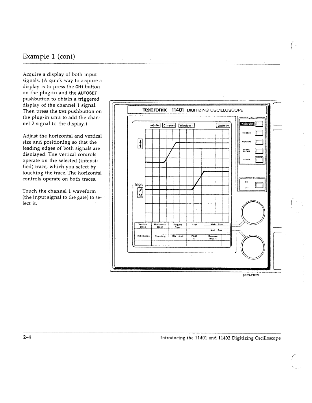 Tektronix 11401, 11402 manual 