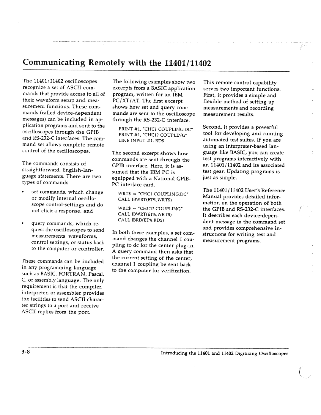 Tektronix 11401, 11402 manual 