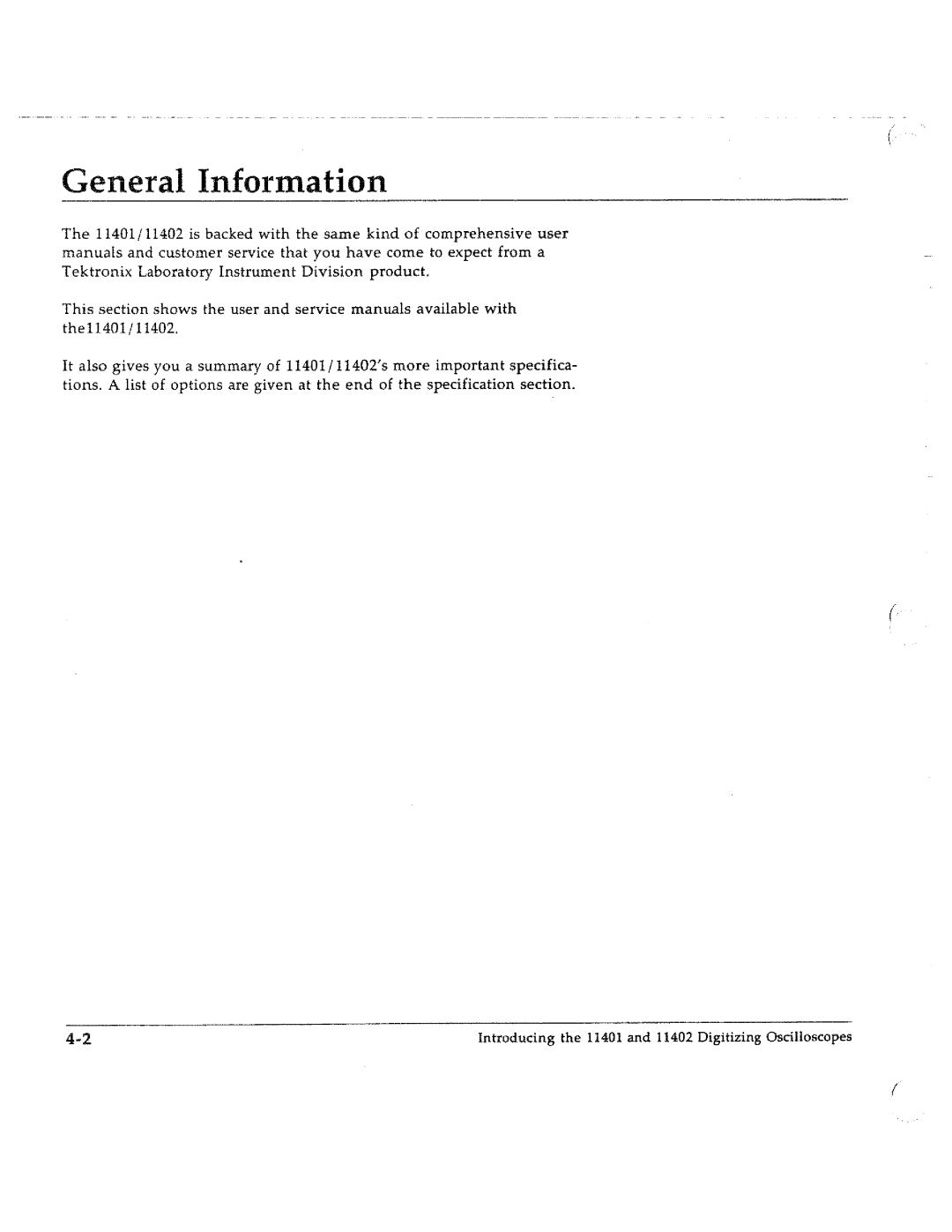 Tektronix 11401, 11402 manual 