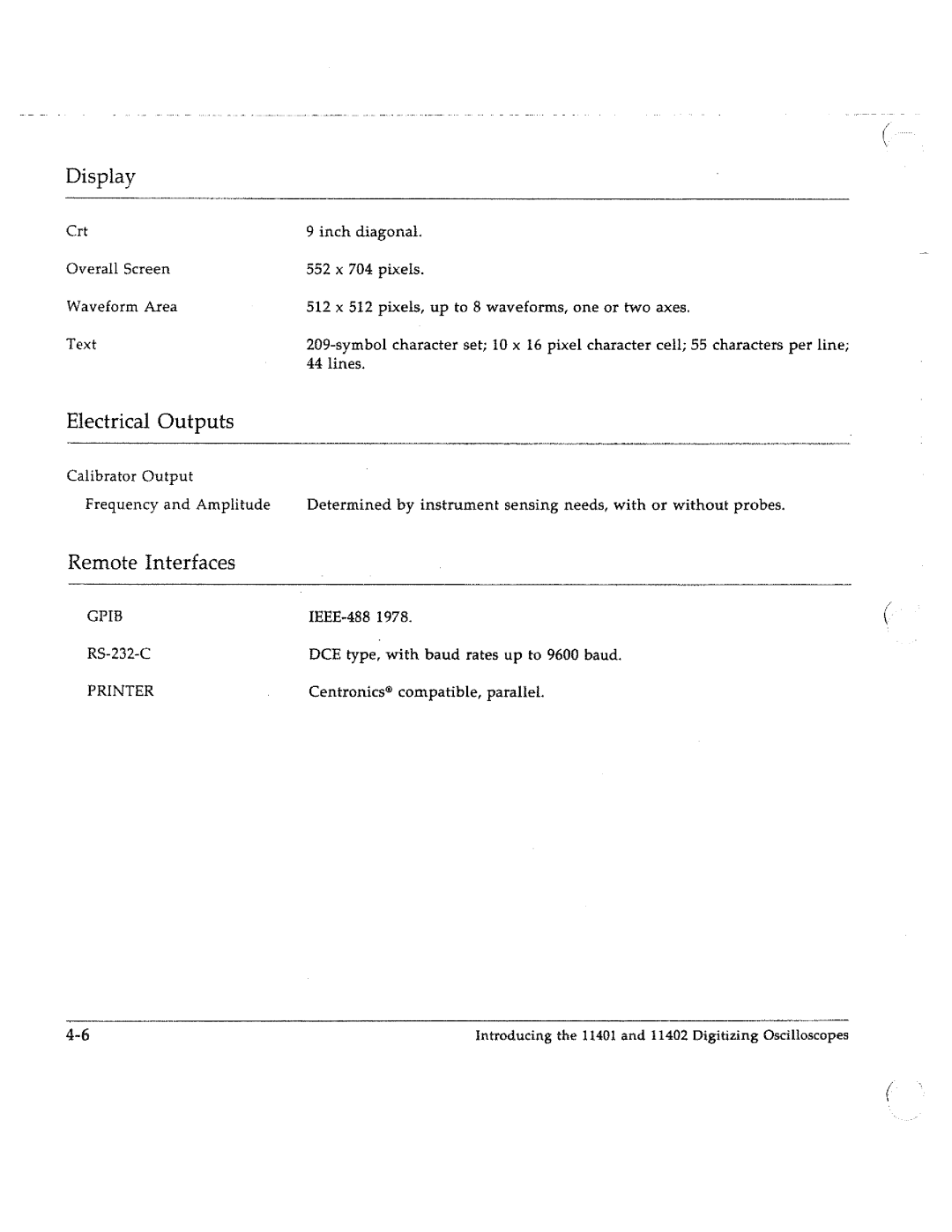 Tektronix 11401, 11402 manual 