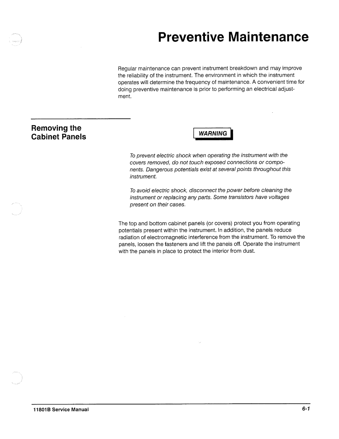 Tektronix 11801B manual 