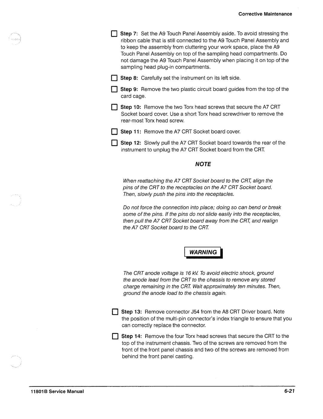 Tektronix 11801B manual 