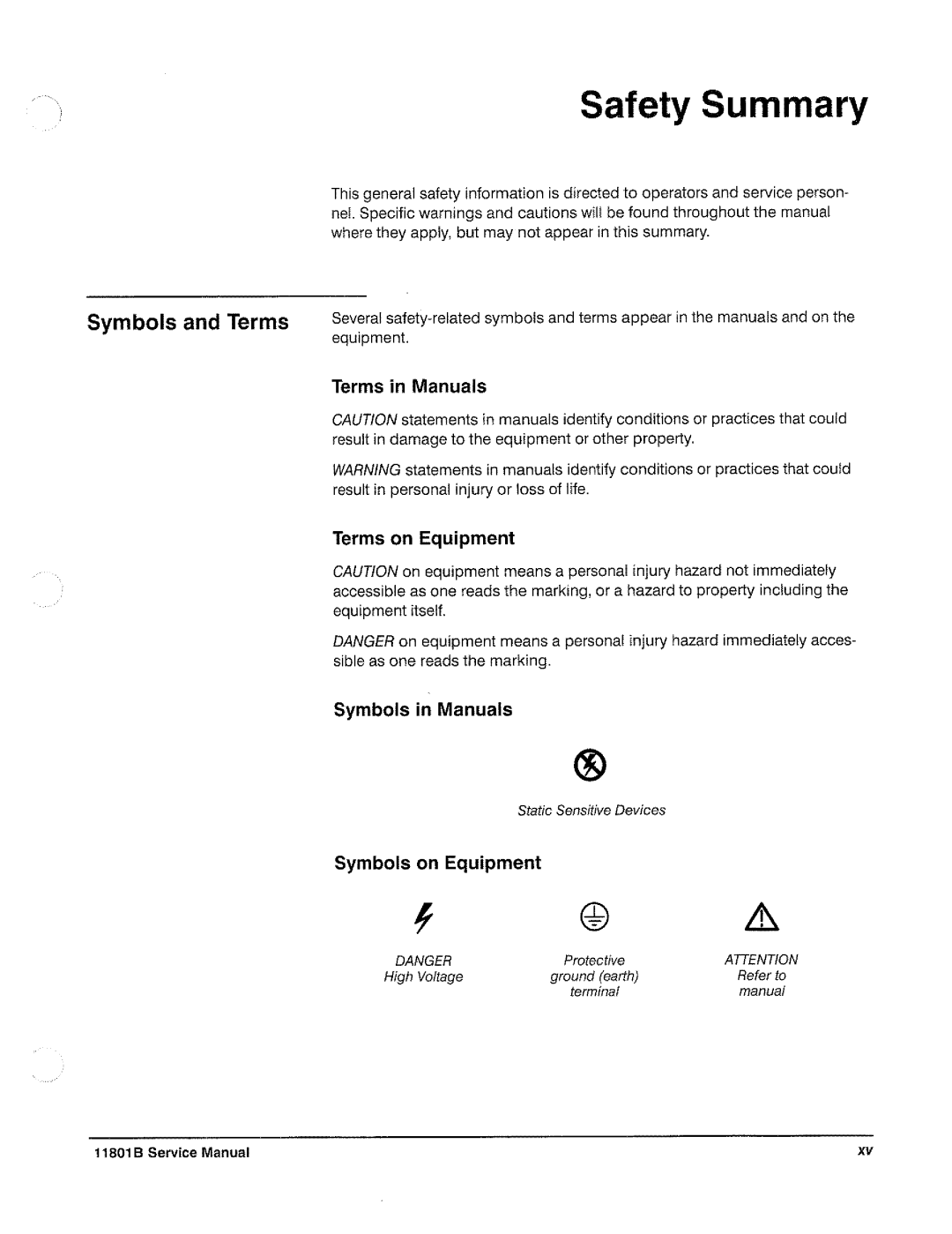 Tektronix 11801B manual 