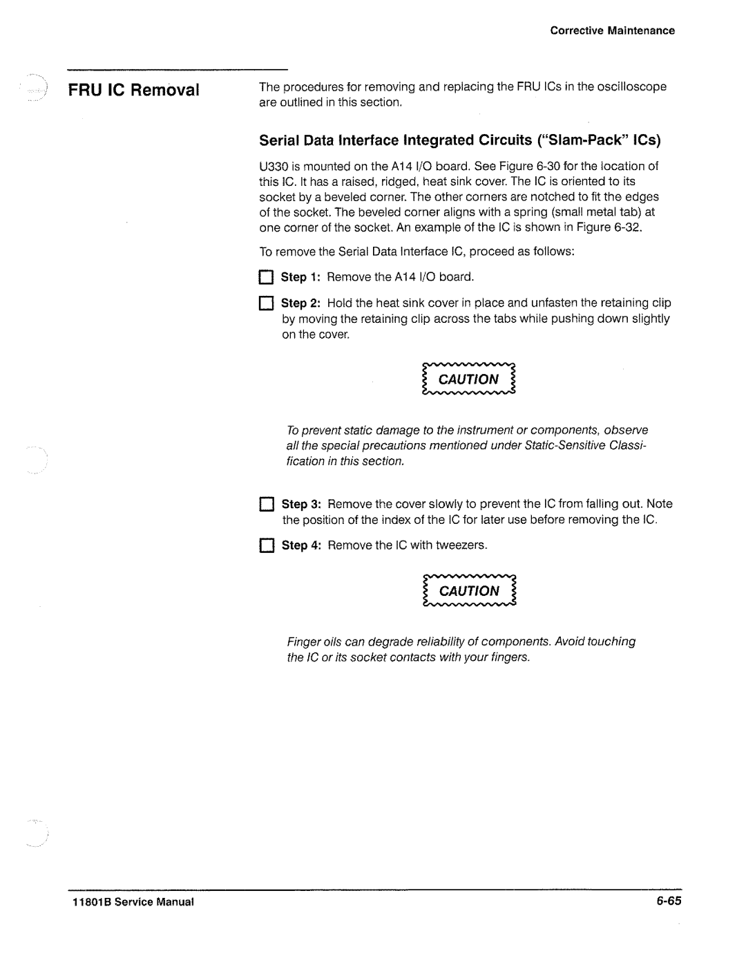 Tektronix 11801B manual 