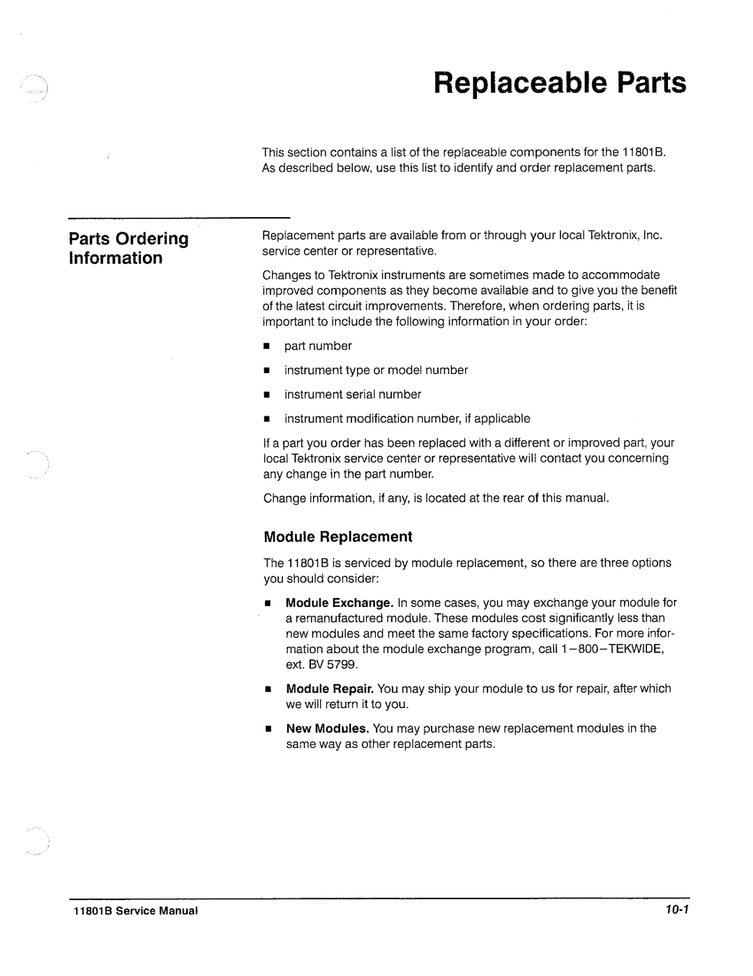 Tektronix 11801B manual 