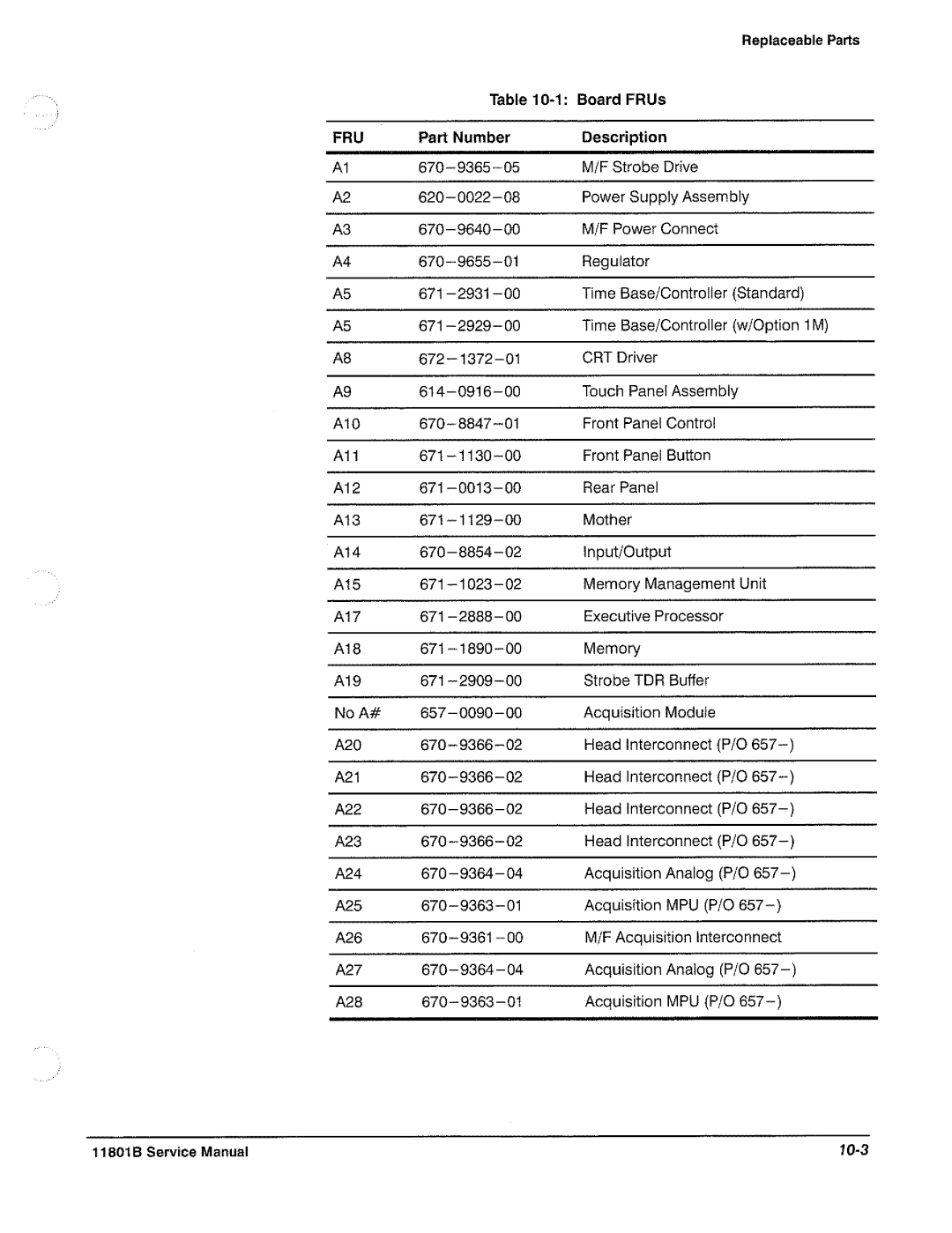 Tektronix 11801B manual 