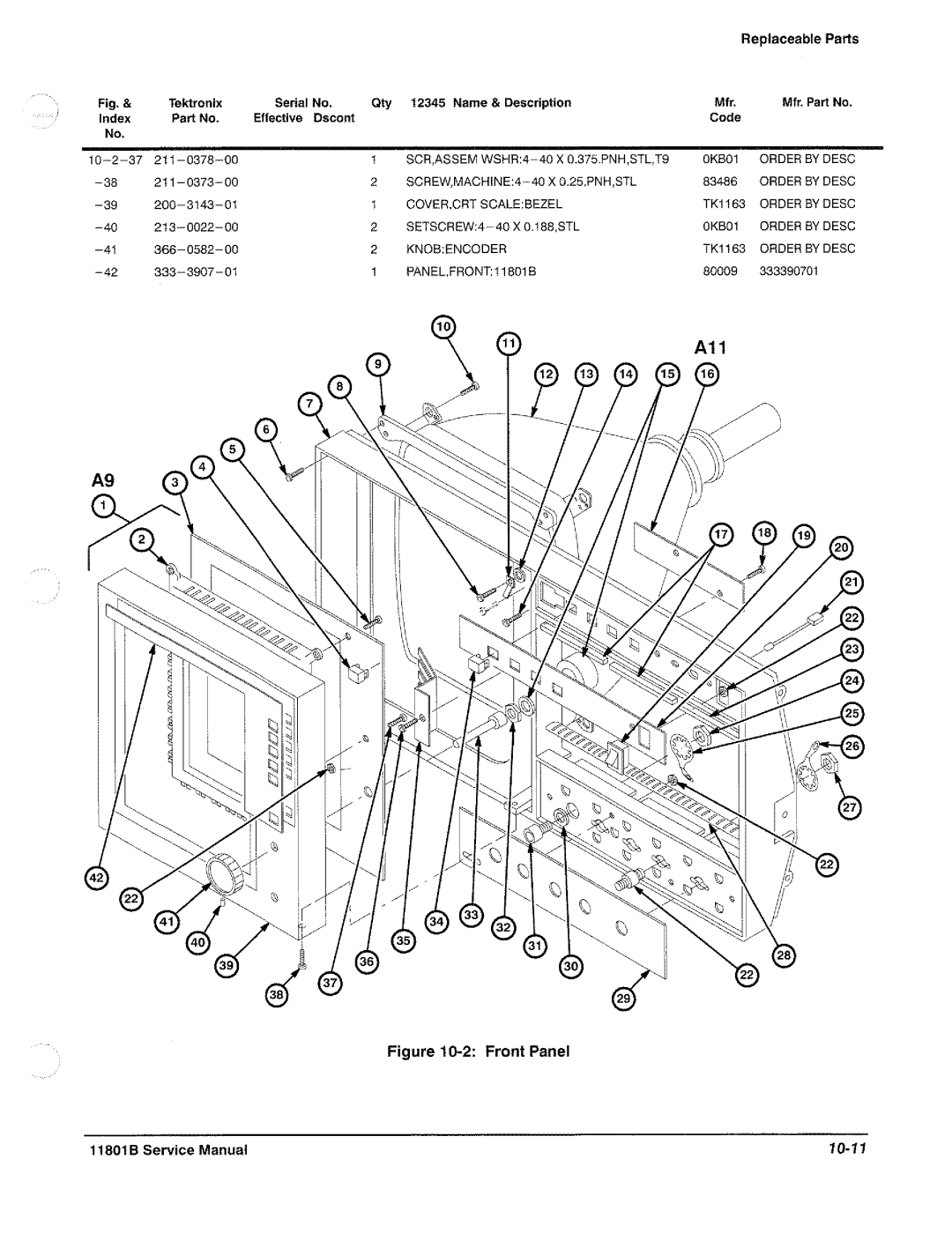 Tektronix 11801B manual 