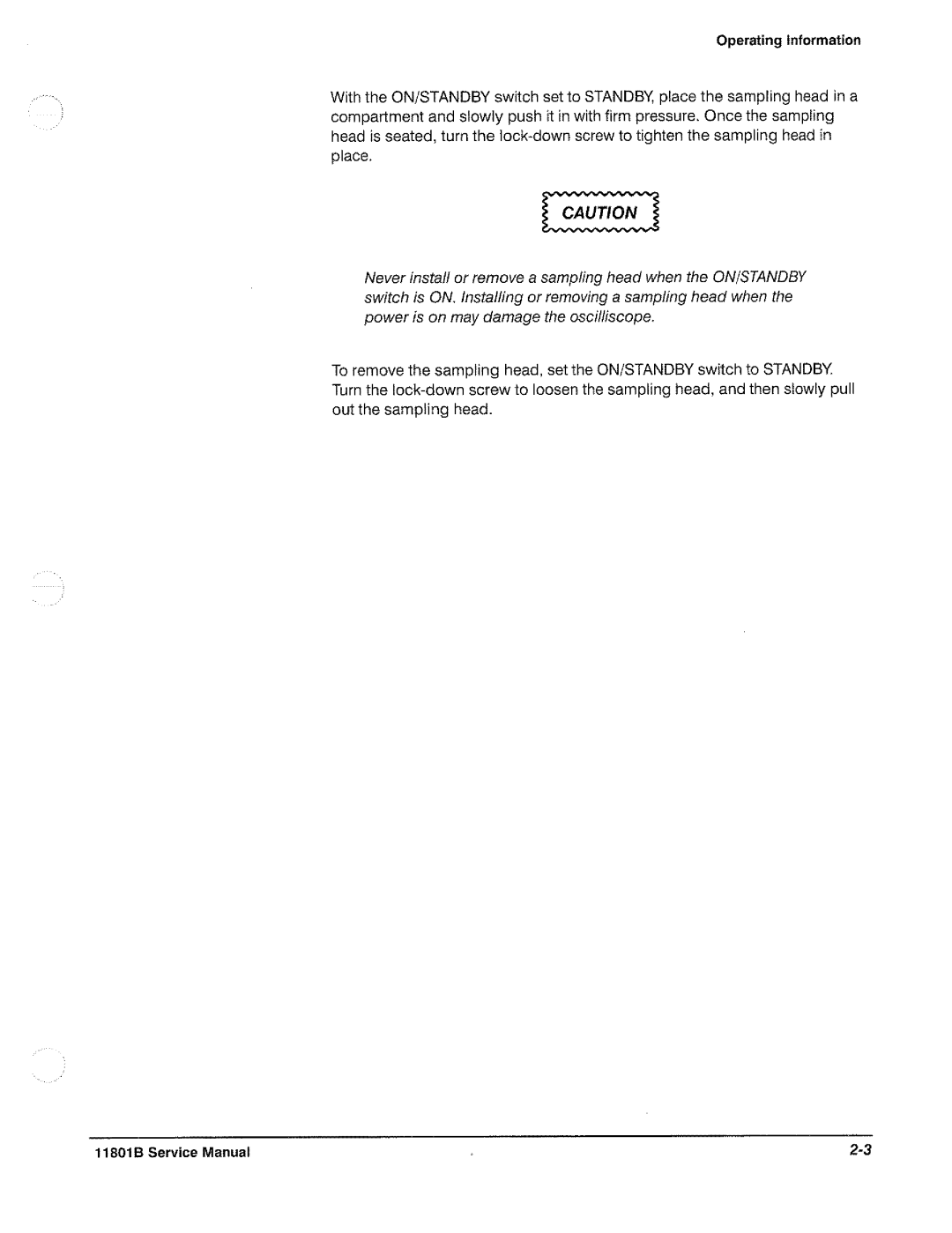 Tektronix 11801B manual 