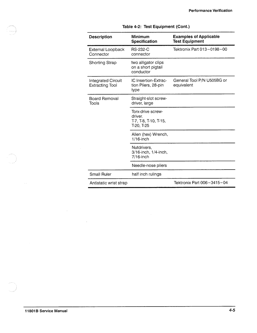 Tektronix 11801B manual 