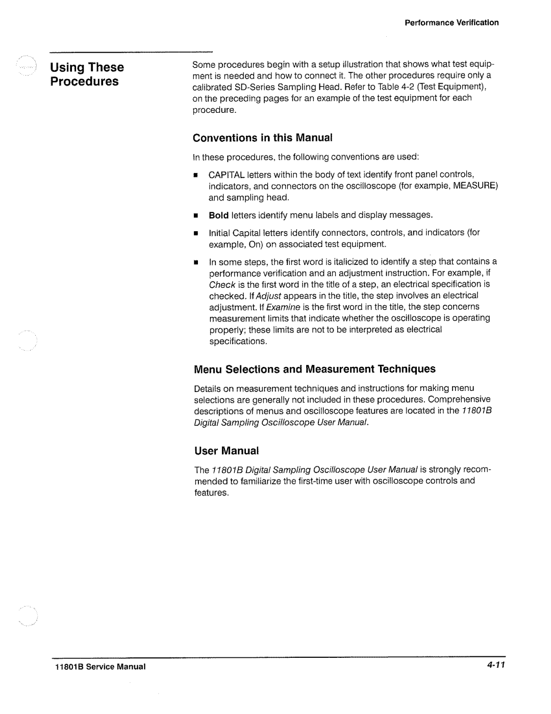 Tektronix 11801B manual 