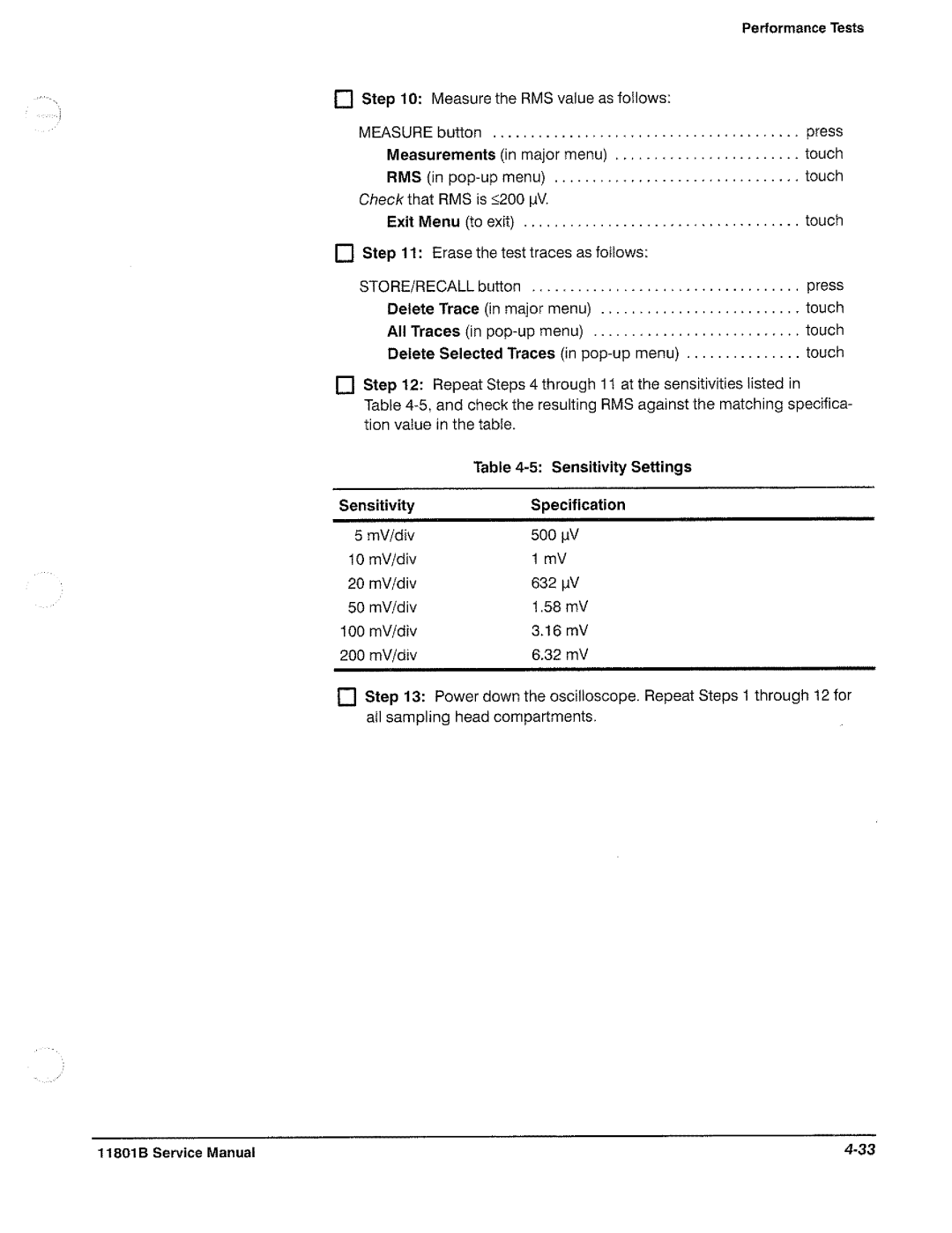 Tektronix 11801B manual 