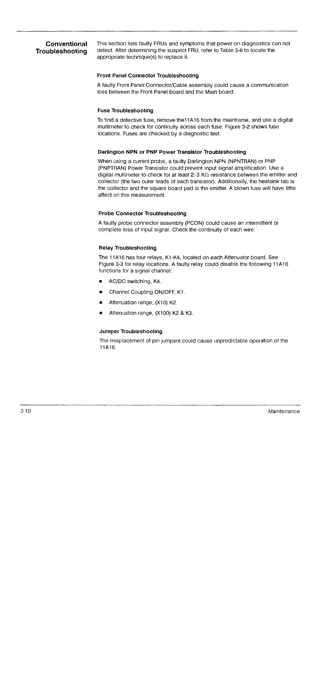 Tektronix 11A16 manual 