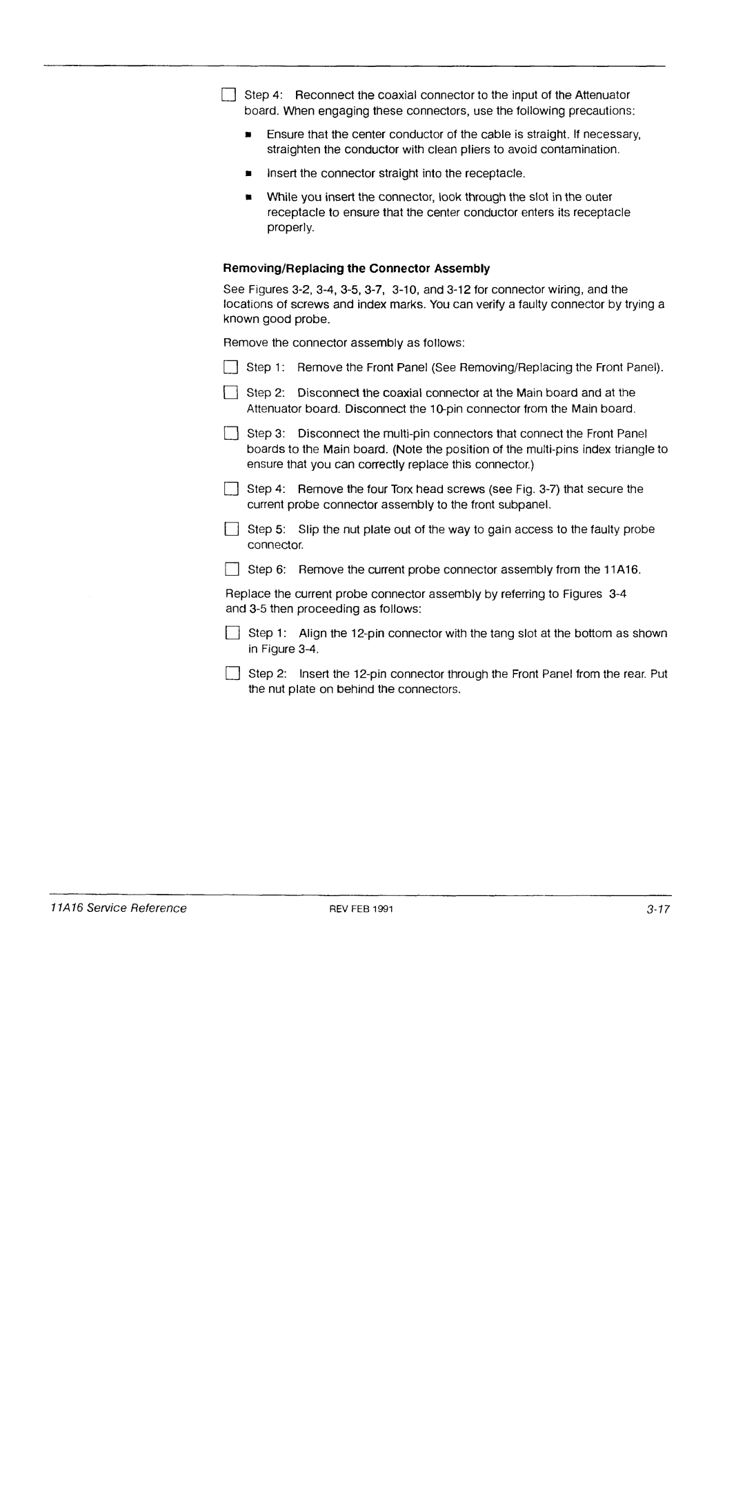 Tektronix 11A16 manual 