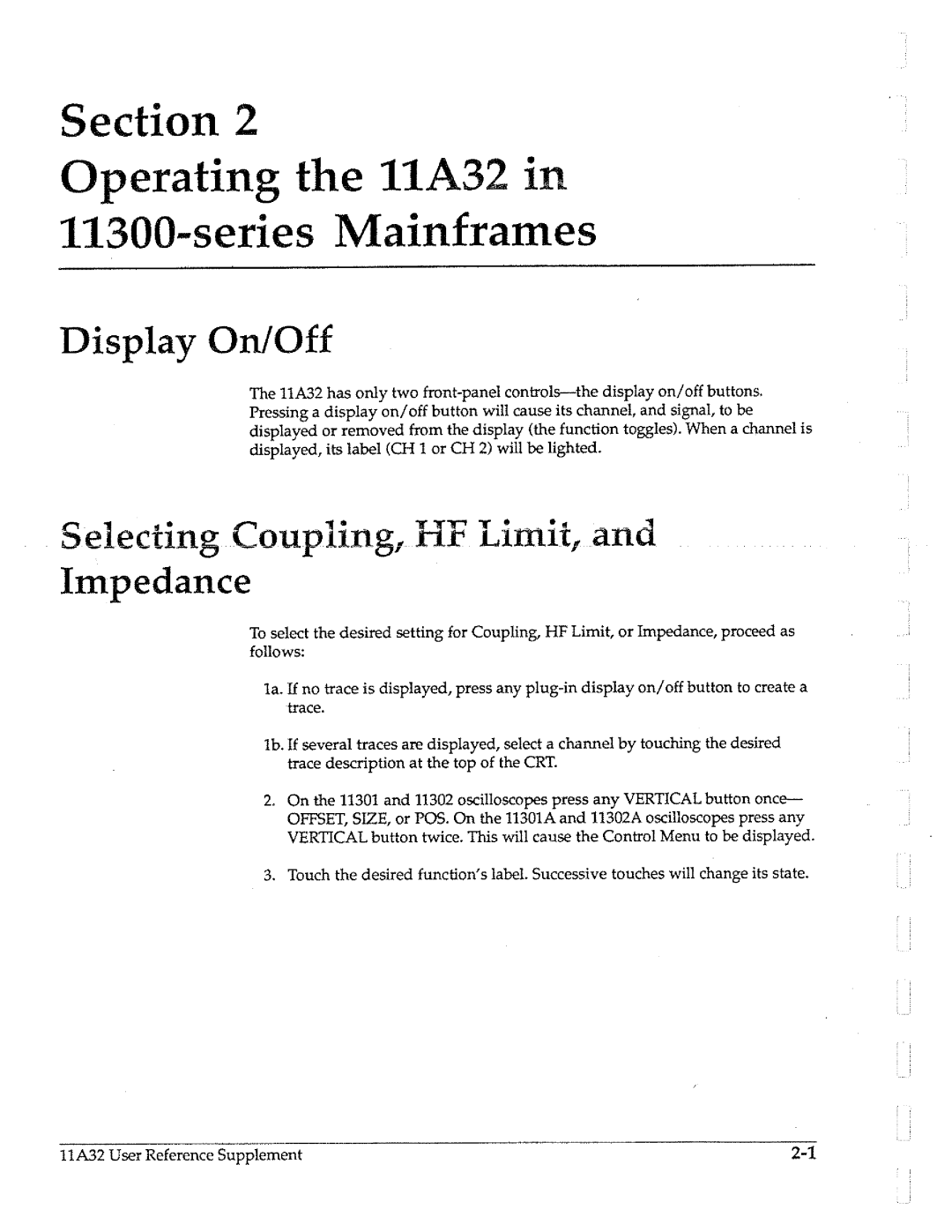 Tektronix 11A32 manual 