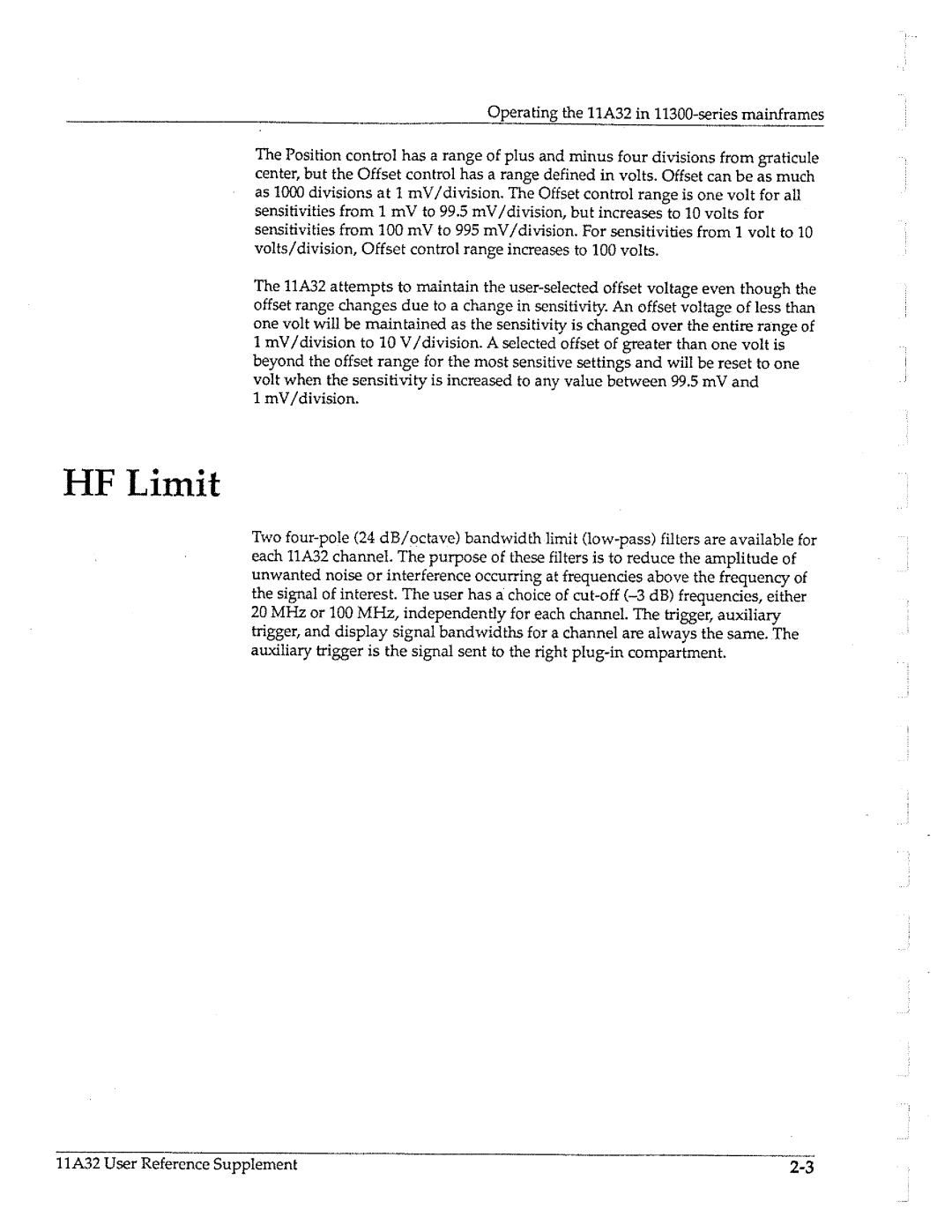 Tektronix 11A32 manual 