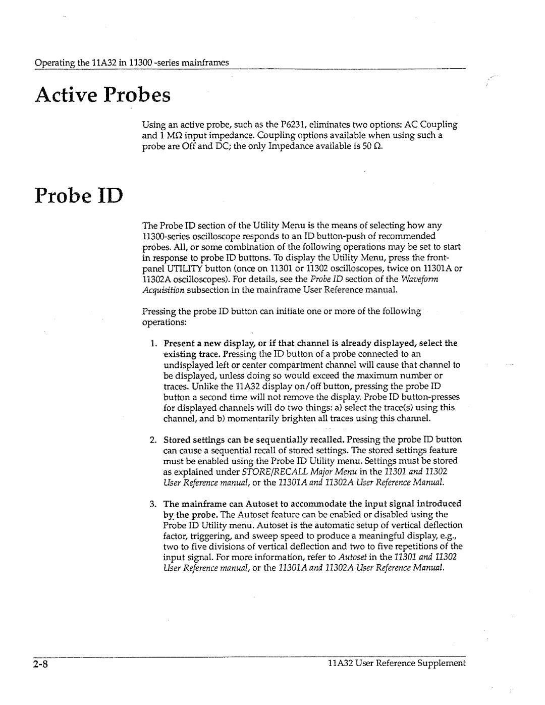 Tektronix 11A32 manual 