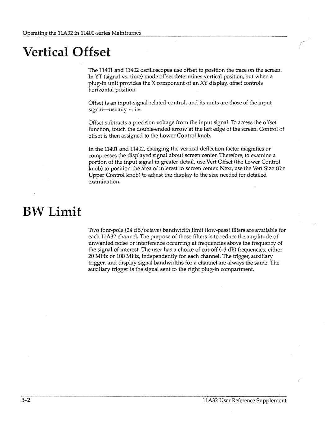 Tektronix 11A32 manual 