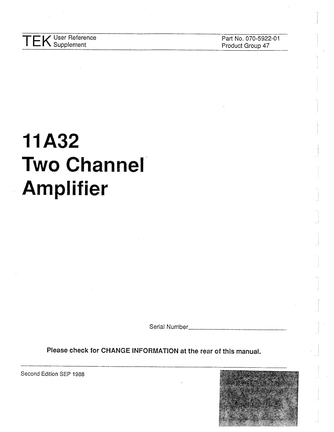 Tektronix 11A32 manual 