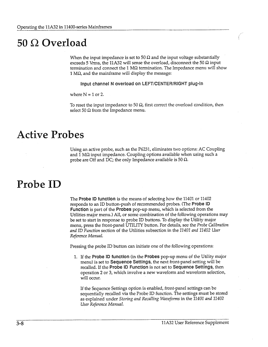 Tektronix 11A32 manual 