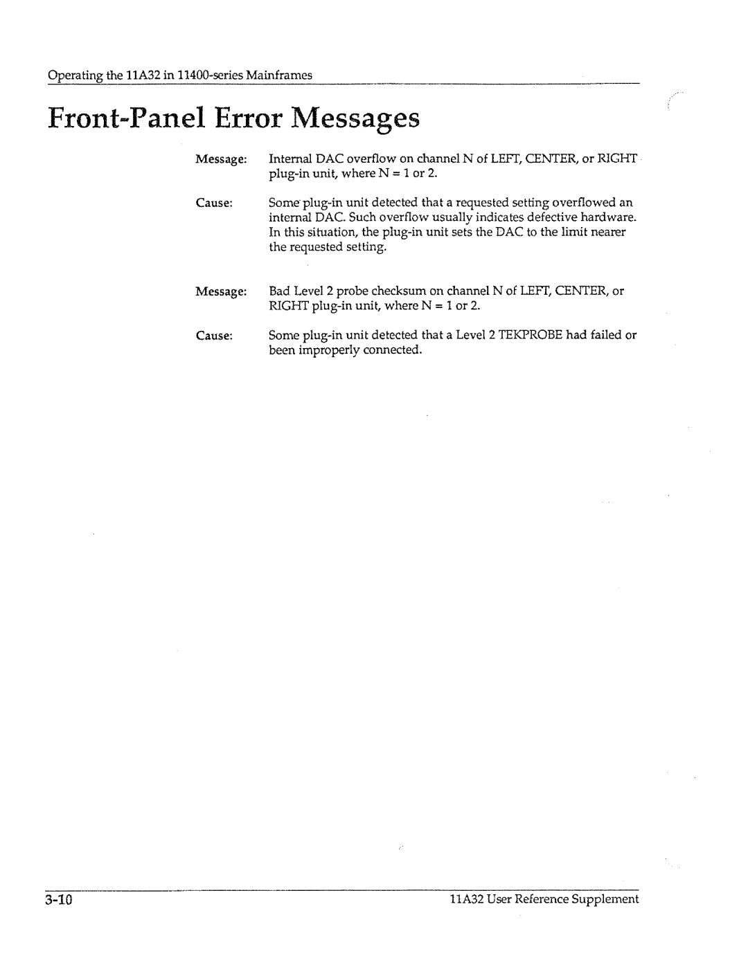 Tektronix 11A32 manual 