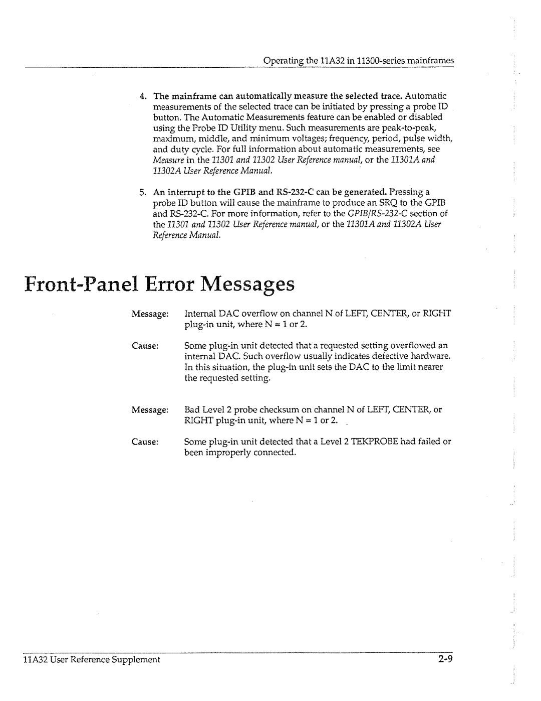 Tektronix 11A32 manual 